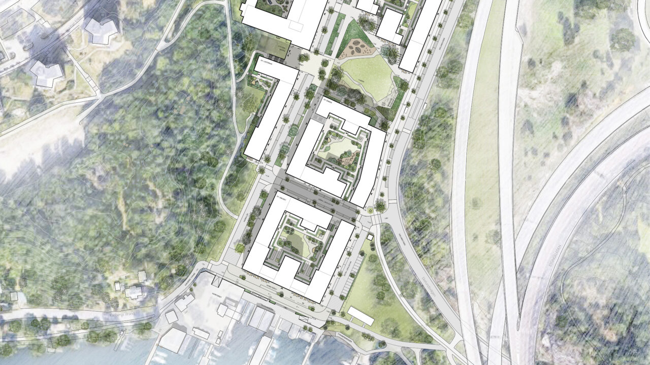 Landskapsarkitektkontoret Urbio har ritat på nya stadsdelen Ekelund Pampas i Solna